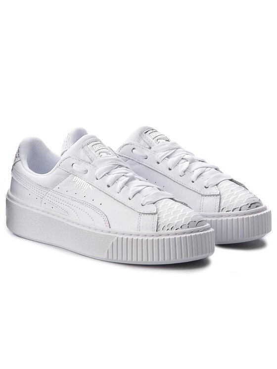 Puma Sneakers Basket Platform Ocean 366442 02 Bianco Modivo