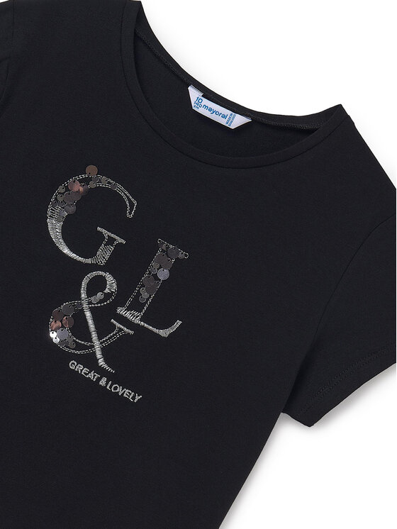 Mayoral Mayoral T-Shirt 854 Czarny Regular Fit