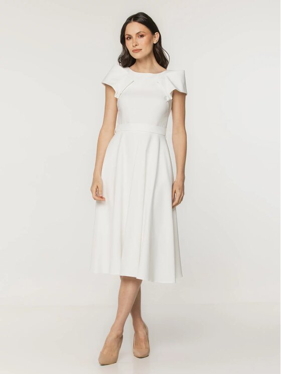 Willsoor Willsoor Sukienka koktajlowa 67956 Biały A-Line Fit