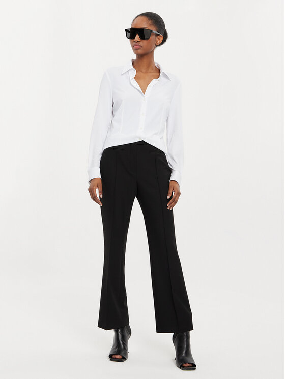 BOSS Boss Bavlnené nohavice Tizora 50512821 Čierna Regular Fit