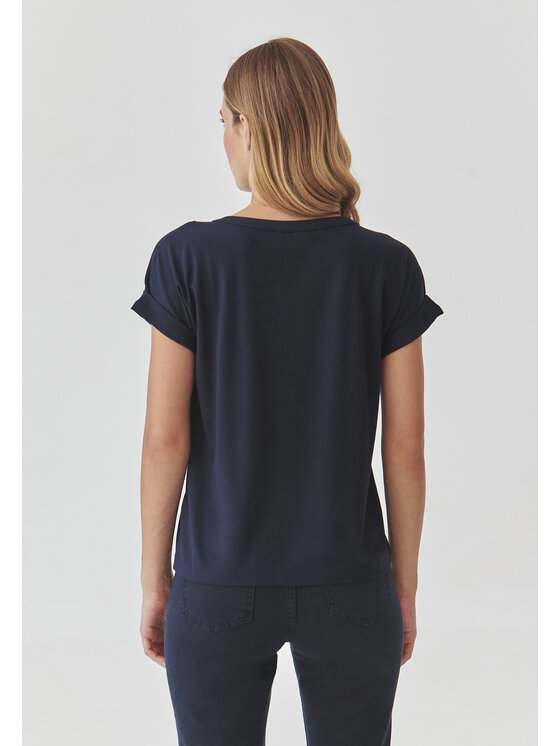 TATUUM TATUUM Bluzka CHELSEA Granatowy Loose Fit