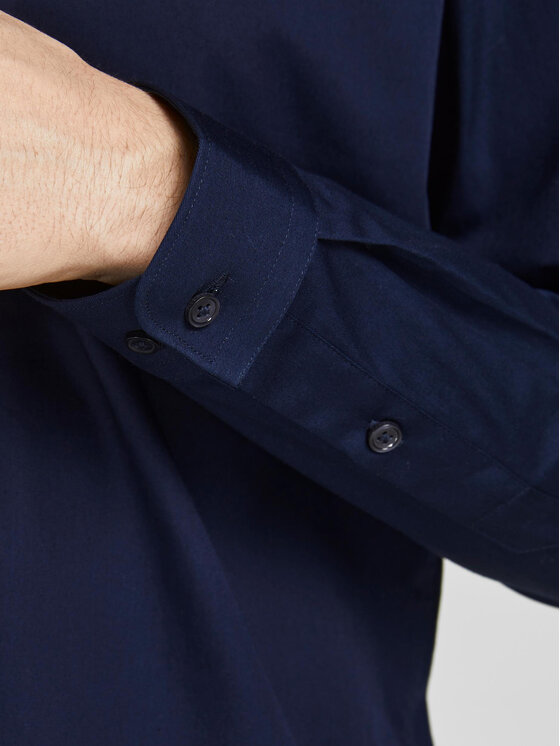 Jack & Jones Jack & Jones Koszula 12201905 Granatowy Slim Fit