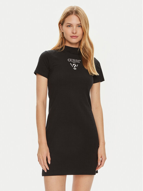 Guess Guess Hétköznapi ruha V4YK02 KCDH1 Fekete Regular Fit