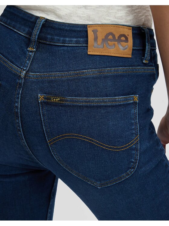 Lee Lee Jeansy SCARLETT HIGH ZIP Niebieski Skinny Fit