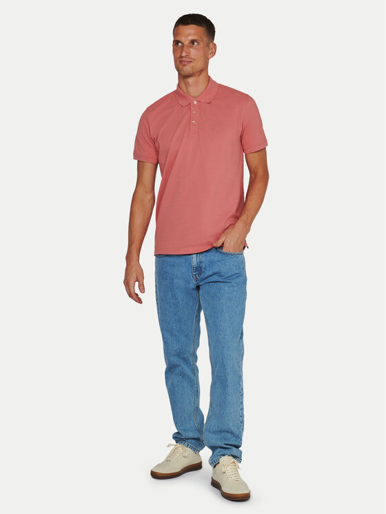 Matinique Matinique Тениска с яка и копчета 30206461 Коралов Regular Fit