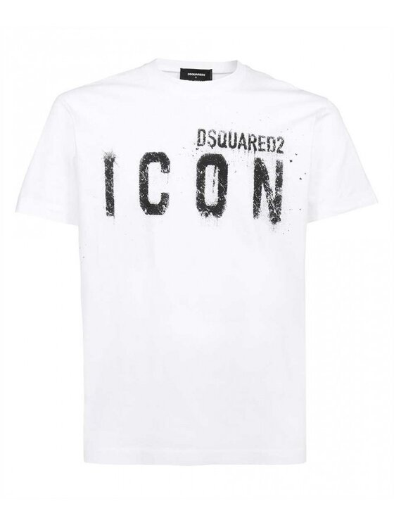 Dsquared2 Dsquared2 T-Shirt S79GC0039 S23009 100 Biały Regular Fit