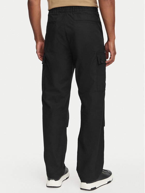 HUGO HUGO Spodnie cargo Carlos261 50559453 Czarny Straight Fit