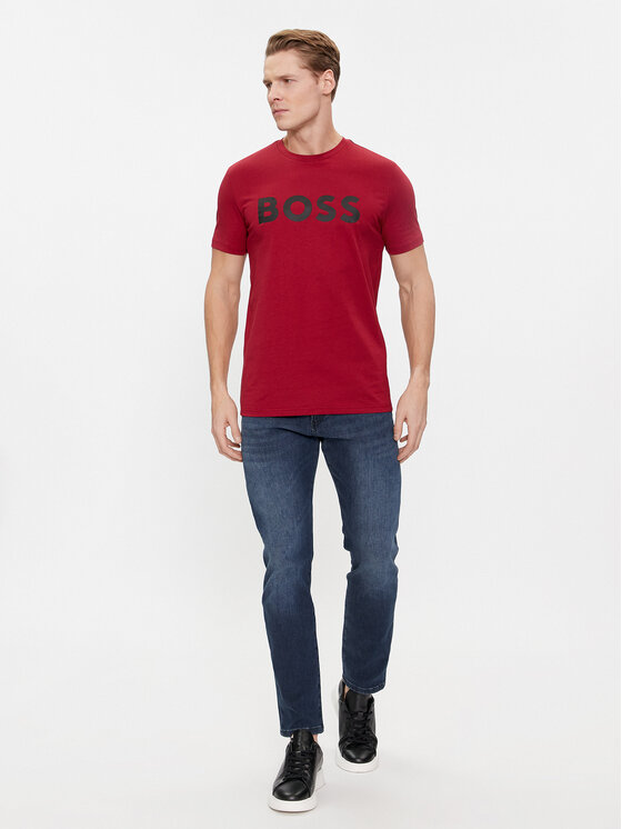 BOSS Boss Marškinėliai Thinking 1 50481923 Raudona Regular Fit