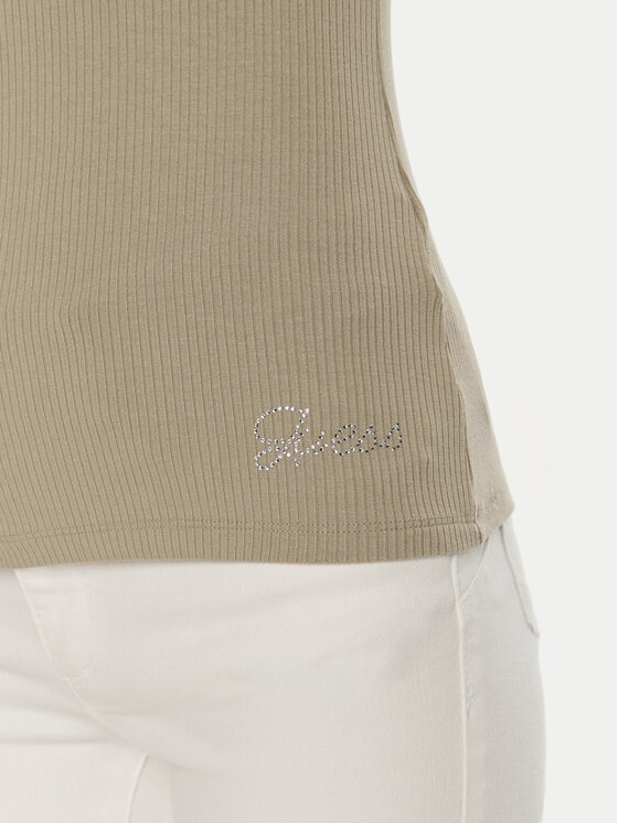 Guess Guess Μπλουζάκι Kyla W4BP51 KBCO2 Μπεζ Regular Fit