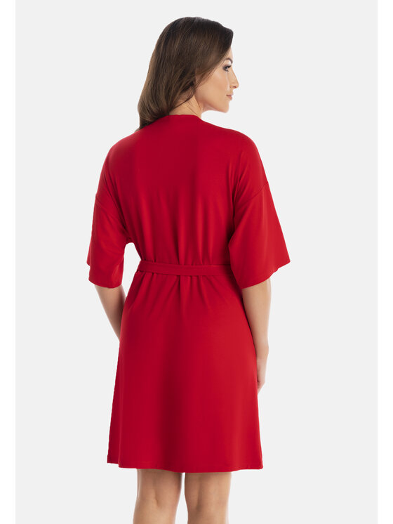 Teyli Teyli Szlafrok 226 Czerwony Standard Fit