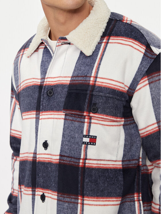 Tommy Jeans Tommy Jeans Átmeneti kabát Sherpa DM0DM19652 Sötétkék Regular Fit