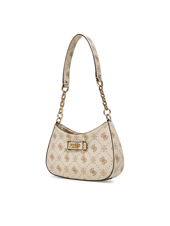 Guess Guess Ročna torba Carrie Logo HWGP98 98180 Écru