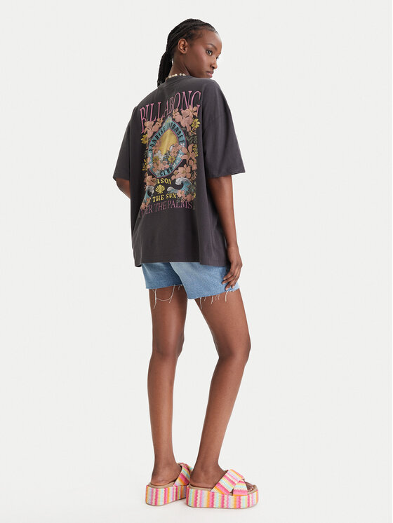 Billabong Billabong T-Shirt Floral Rocker EBJZT00590 Černá Loose Fit