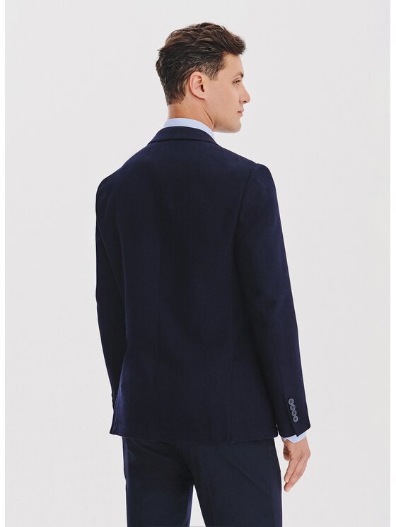 Pako Lorente Pako Lorente Marynarka P25WP-3X-007 Granatowy Slim Fit