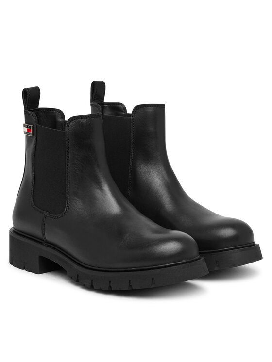 Tommy Jeans Tommy Jeans Sztyblety Tjw Cleated Chelsea Boots EN0EN03105 Czarny