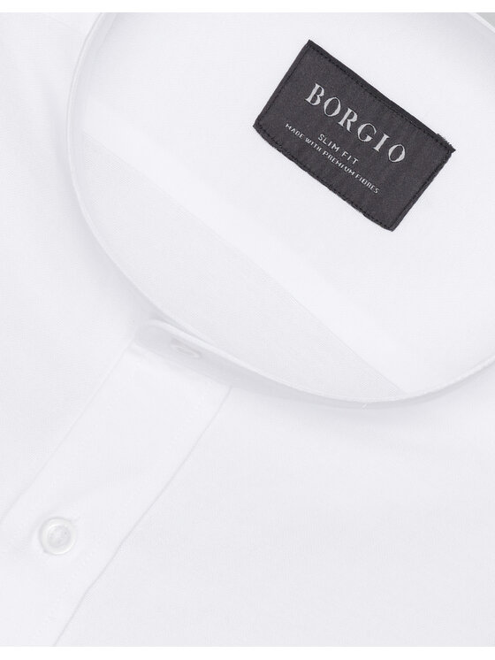 Borgio Borgio Koszula oleggio Biały Slim Fit
