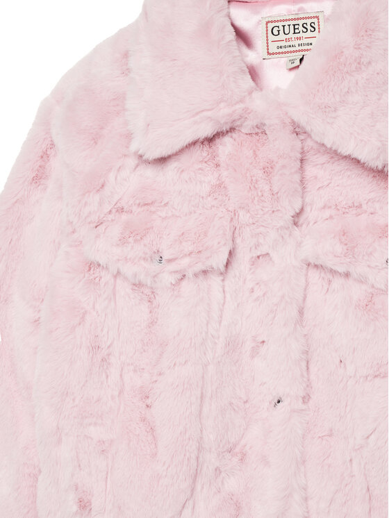 Guess Guess Cappotto in shearling J5YL18 K8BV0 Rosa Regular Fit