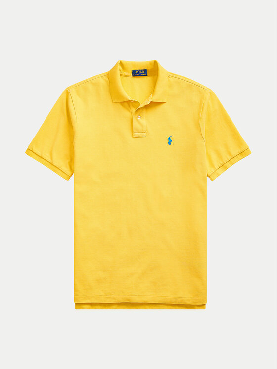 Polo Ralph Lauren Polo Ralph Lauren Тениска с яка и копчета Core Replen 710795080 Жълт Slim Fit