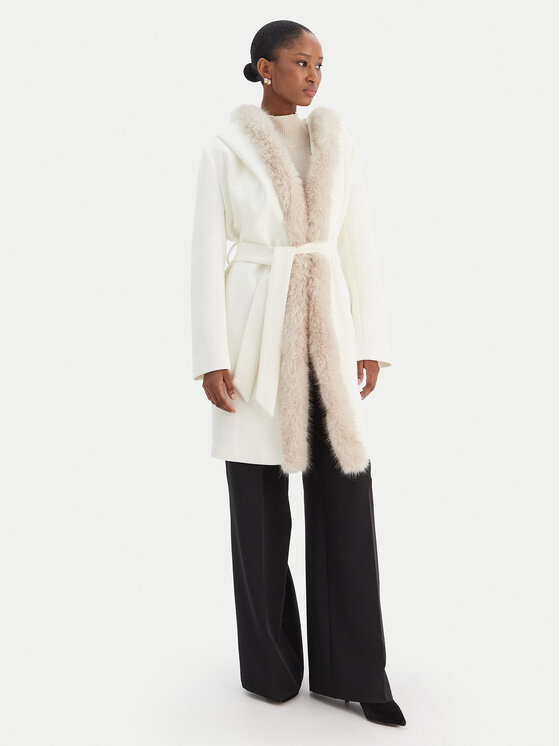 Rinascimento Rinascimento Cappotto invernale CFC0126714003 Écru Regular Fit