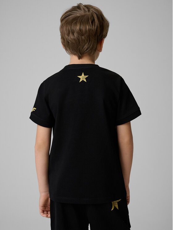 4F 4F T-Shirt MOTOSPORTS 2026 Czarny Regular Fit