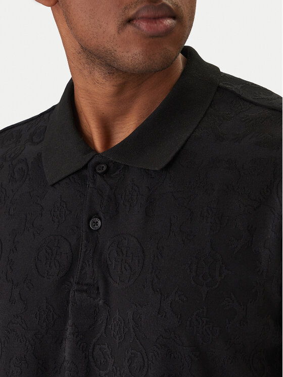 Guess Guess Polokošeľa M6RP25 KCFE2 Čierna Regular Fit