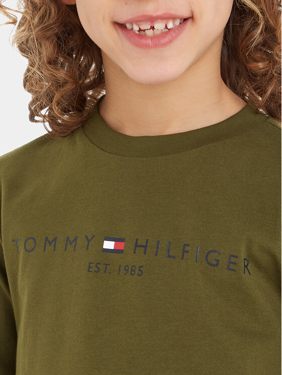 Tommy Hilfiger Tommy Hilfiger Bluzka Essential KS0KS00202 Zielony Regular Fit