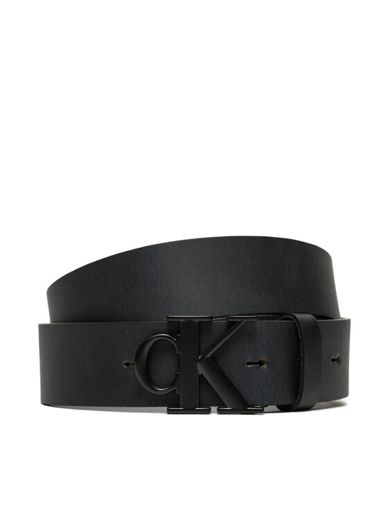 Calvin Klein Jeans Vīriešu josta Round Mono Plaque Lthr Belt 35Mm K50K512068 Melns