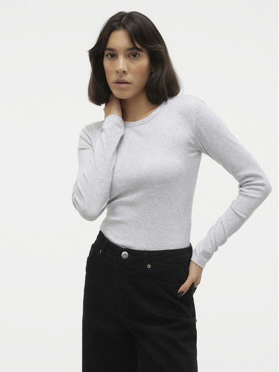 Vero Moda Vero Moda Majica Chloe 10306897 Siva Slim Fit
