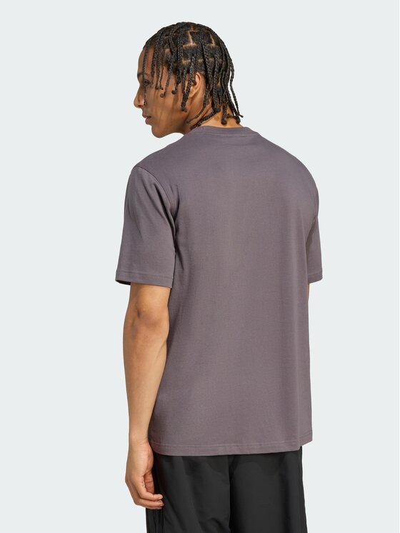 adidas adidas T-Shirt Trefoil Essentials Tee Szary Regular Fit