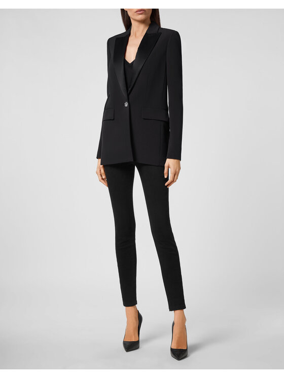 PHILIPP PLEIN PHILIPP PLEIN Marynarka 6541 Czarny Loose Fit