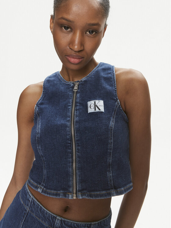 Calvin Klein Jeans Calvin Klein Jeans Top J20J222799 Blau Slim Fit