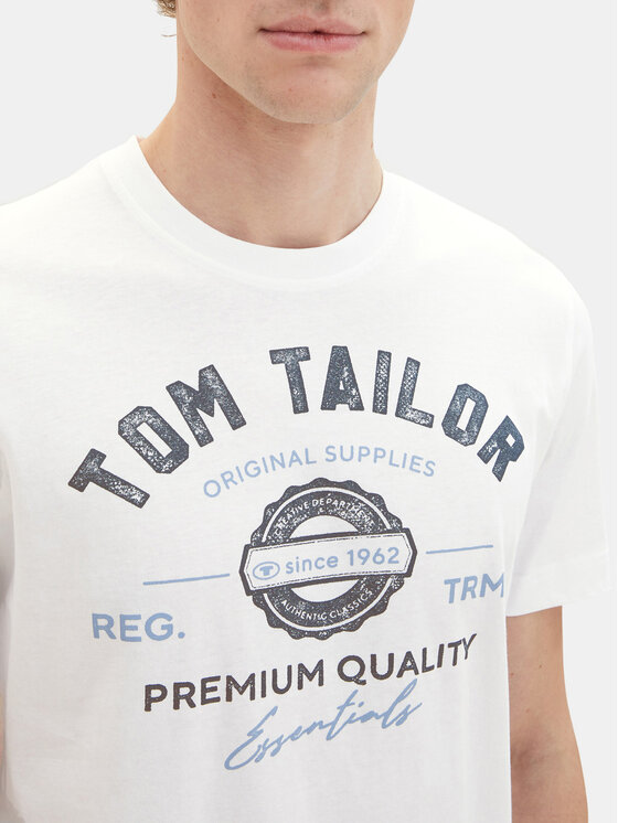 Tom Tailor Tom Tailor T-Shirt 1037735 Bílá Regular Fit