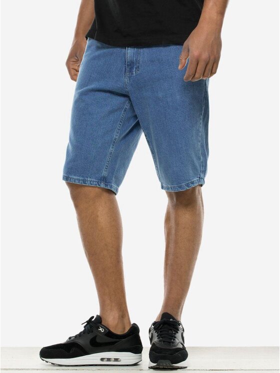 Szorty jeansowe Jigga Wear, Rozmiar L, Niebieskie, Krótkie Spodenki Jeansowe Męskie Ciemne Niebieskie Jigga Wear Small Outline Crown XXL
