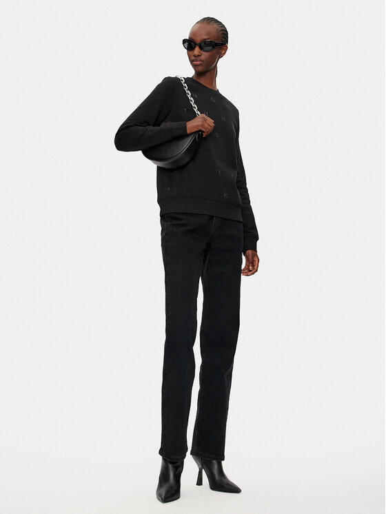 KARL LAGERFELD KARL LAGERFELD Μπλούζα 246W1804 Μαύρο Regular Fit