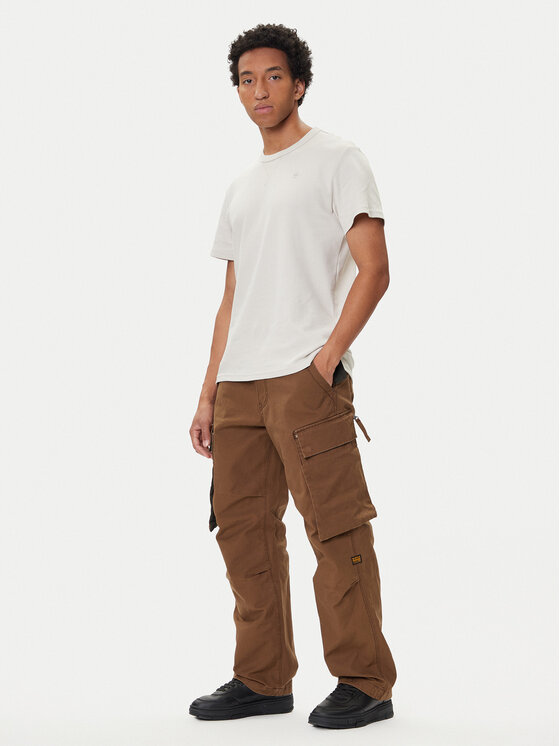 G-Star Raw G-Star Raw Hlače iz tkanine R-3N D25224-D191 Rjava Straight Fit