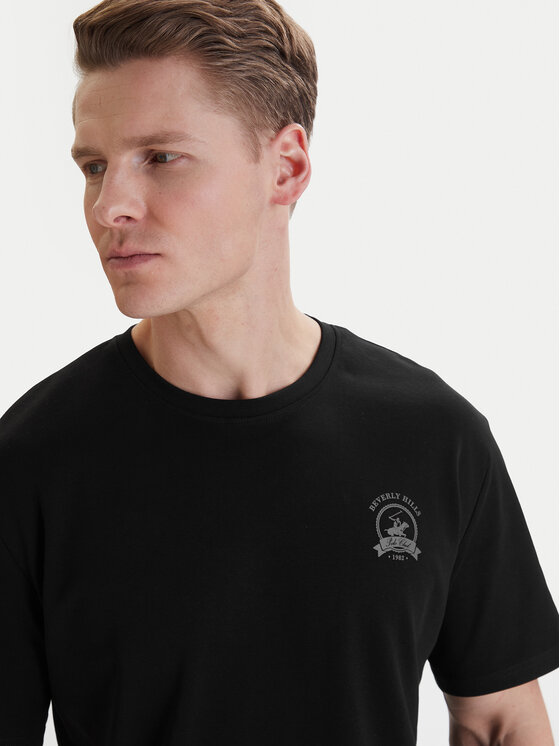 Beverly Hills Polo Club Beverly Hills Polo Club T-krekls W126-BHMTS-1021-48X Melns Regular Fit