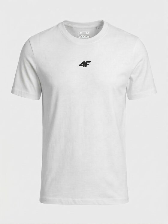 4F 4F T-Shirt Z-TTSHM3947-3-T Biały Regular Fit