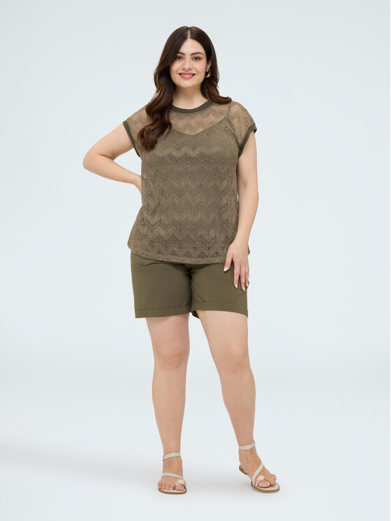 Fiorella Rubino Fiorella Rubino T-shirt G006L009530N035 Verde Regular Fit
