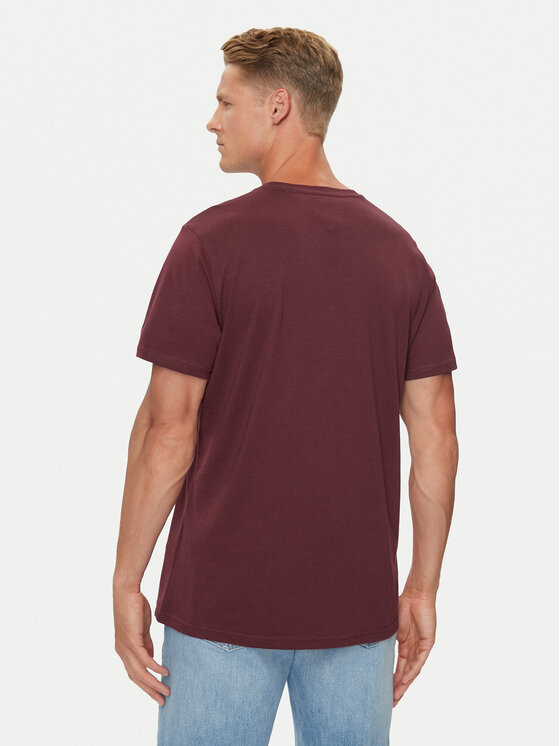 Tommy Jeans Tommy Jeans T-Shirt Essential DM0DM20740 Dunkelrot Slim Fit