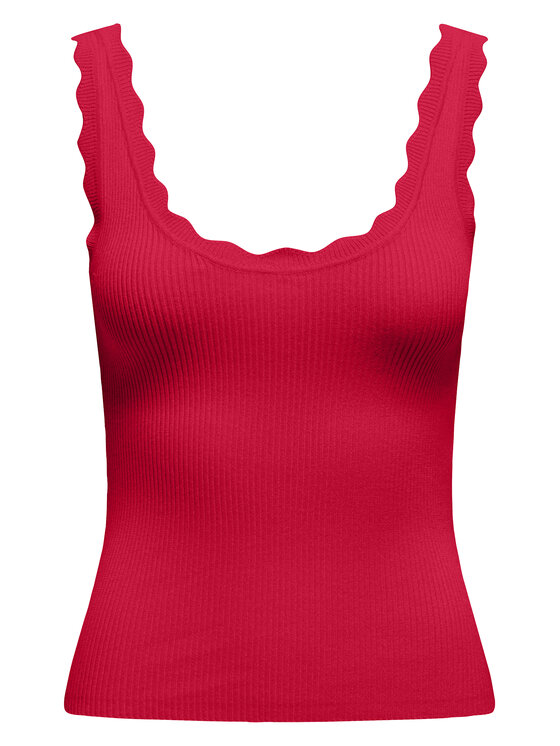 JDY JDY Top Nanna 15290585 Czerwony Slim Fit
