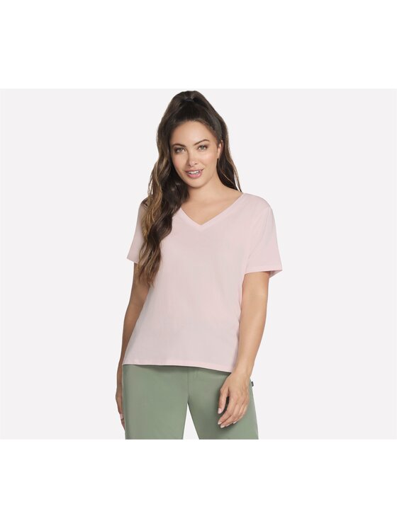 Skechers Skechers T-Shirt TP130-WPK Różowy Regular Fit