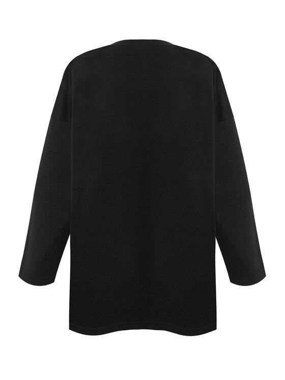 Magda Matyja Magda Matyja Bluzka JETLAG LONGLSLEEVE BLACK Czarny Oversize