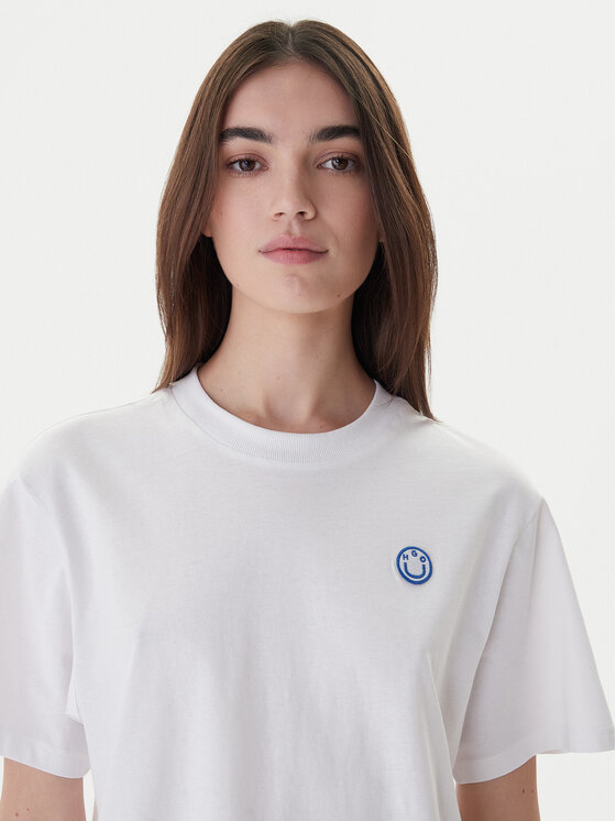 HUGO HUGO T-Shirt Vintage 50518139 Bílá Relaxed Fit