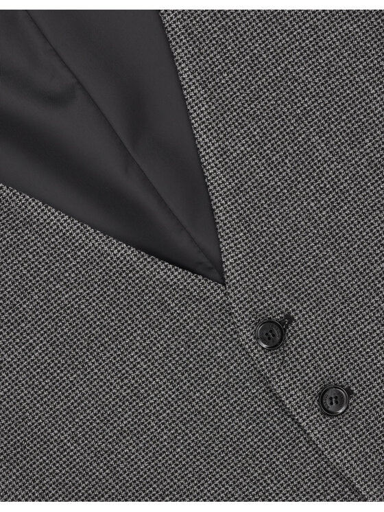 Borgio Borgio Kamizelka garniturowa porcari_sz Szary Slim Fit