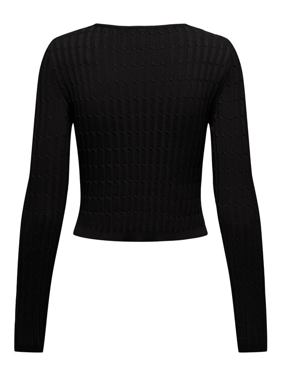 ONLY ONLY Džemper Meddi 15339582 Crna Cropped Fit