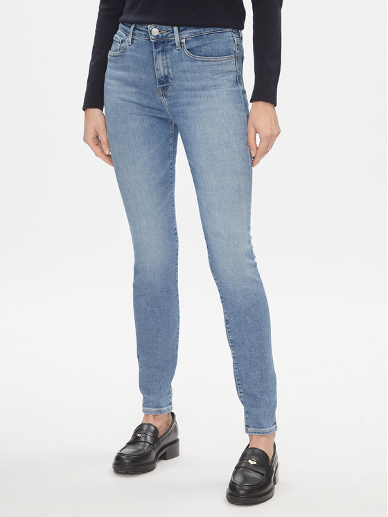 Tommy Hilfiger Džínsy Th Flex Como Skinny Rw Mel WW0WW40633 Modrá Skinny Fit