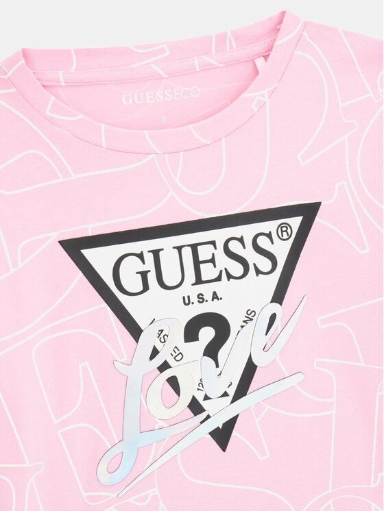 Guess Kids Guess Kids Tank top 183820 Różowy Classic Fit