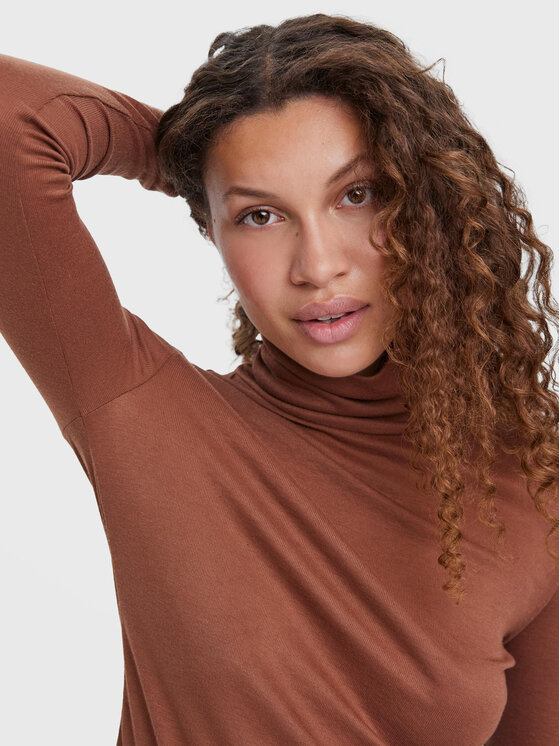 Vero Moda Vero Moda Поло Mella 10271620 Кафяв Regular Fit