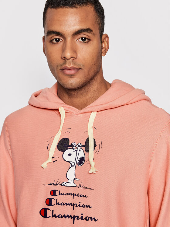 Champion Felpa Peanuts Graphic 217799 Rosa Custom Fit Modivo