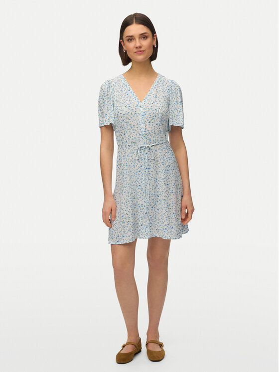Vero Moda Vero Moda Letní šaty Alba 10292845 Bílá Regular Fit